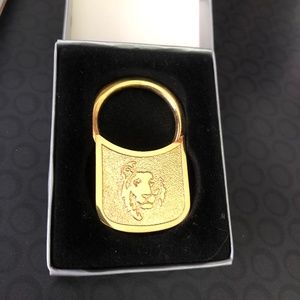 Dreyfus Keychain Padlock Shape Goldtone Keyring